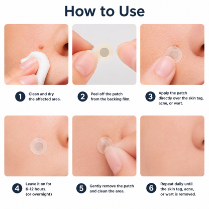 ✨Diufar®2-in-1 Microneedle & Hydrocolloid Patch🍀| Removes Raised Moles, Acne, Flat Warts & Skin Tags | Helps Improve Wrinkles, Scars & Blemishes | Invisible Patches for Face & Body