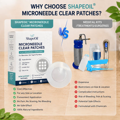 ✨Diufar®2-in-1 Microneedle & Hydrocolloid Patch🍀| Removes Raised Moles, Acne, Flat Warts & Skin Tags | Helps Improve Wrinkles, Scars & Blemishes | Invisible Patches for Face & Body