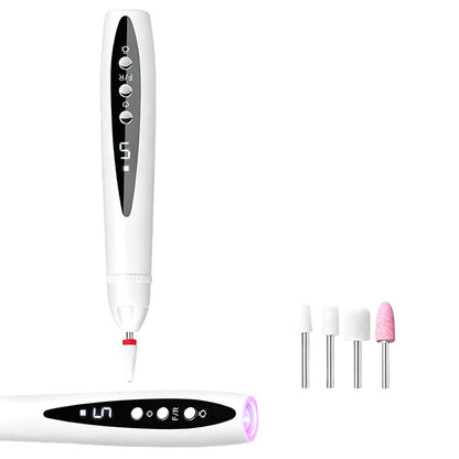 🔥 50% OFF 2-in-1 Electric Nail Drill with UV Gel Light Portable Manicure Pedicure Kit