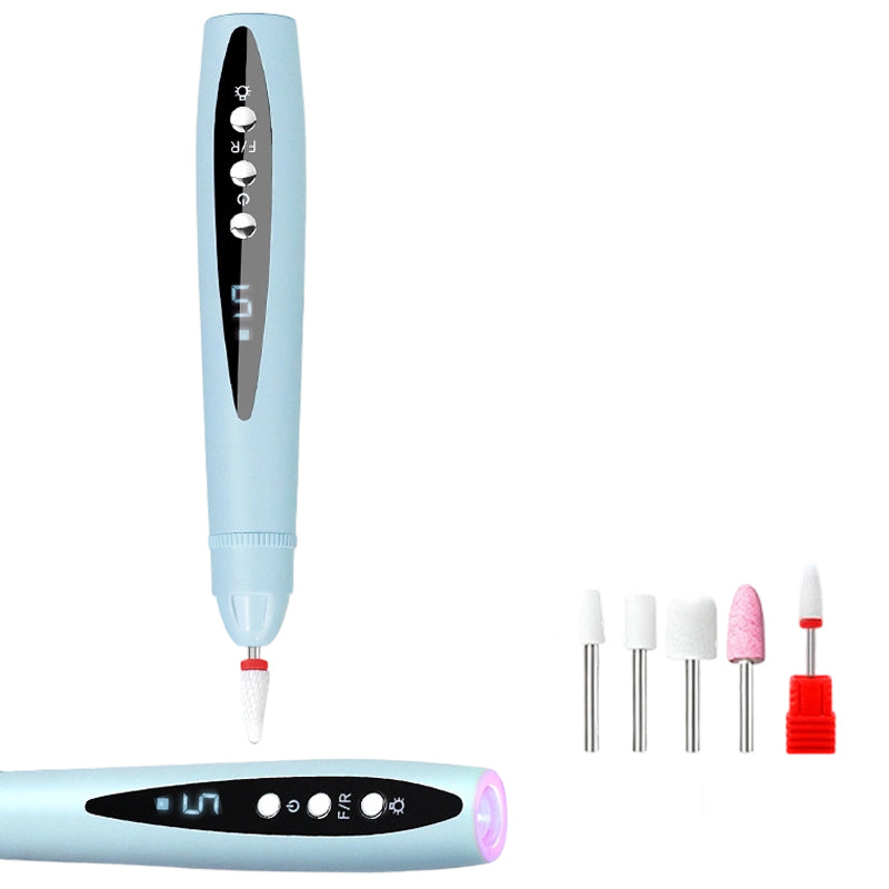 🔥 50% OFF 2-in-1 Electric Nail Drill with UV Gel Light Portable Manicure Pedicure Kit
