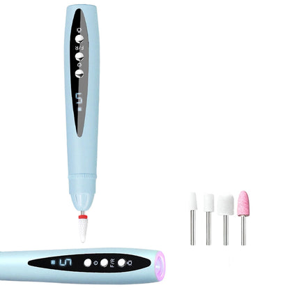 🔥 50% OFF 2-in-1 Electric Nail Drill with UV Gel Light Portable Manicure Pedicure Kit