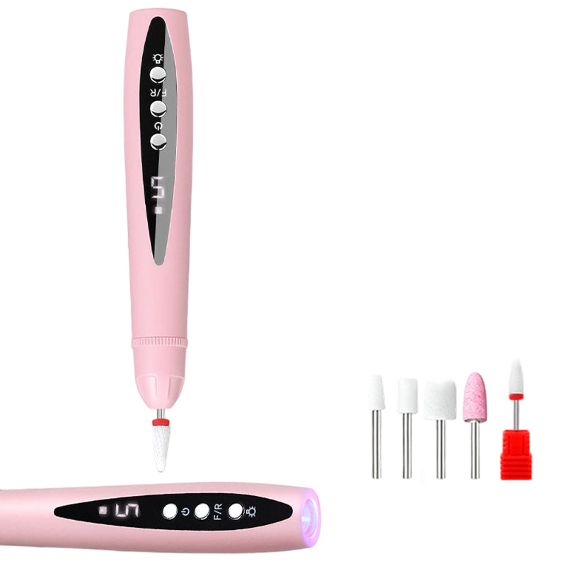 🔥 50% OFF 2-in-1 Electric Nail Drill with UV Gel Light Portable Manicure Pedicure Kit