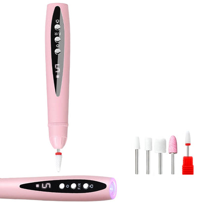 🔥 50% OFF 2-in-1 Electric Nail Drill with UV Gel Light Portable Manicure Pedicure Kit